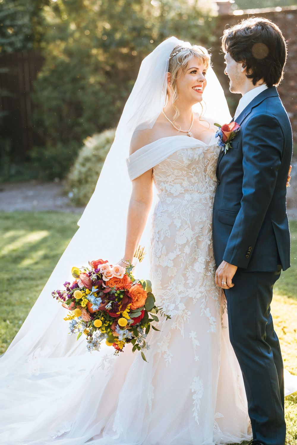 Couple portrait against scenic Georgia backdrop